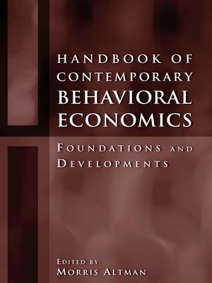 cover image of Handbook of Contemporary Behavioral Economics